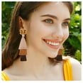 thumbnail image 6 of Boho Cotton Tassel Long Earrings Handmade Small Beads Butterfly Bow Bohemia NEW, 6 of 9