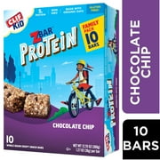 CLIF Kid Zbar Protein - Chocolate Chip - Crispy Whole Grain Snack Bars - Made with Organic Oats - Non-GMO - 5g Protein - 1.27 oz. (10 Pack)