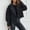 *Black, variant on ClodeEU Women's Wool Blend Short Button Jacket,Lapel Collar Casual Jacket,Cropped Blazer Jacket Black,Womens Plus XL