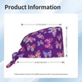 thumbnail image 5 of Gaeub Bright Butterflies Print Cleaning Working Cap,Unisex Scrub Cap Nurse Hat,No-Slip Scrub Cap for Men & Women, 5 of 7