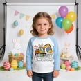 thumbnail image 5 of FAOWME Children Kids Girls T Shirt Long Sleeve Round Neck Easter Bunny Graphic Print Comfortable Breathable Top For Holiday Festival Celebration,Light Blue,5-6 Years, 5 of 6