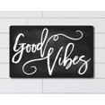 thumbnail image 1 of Letrero de metal con frase edificante "Good Vibes", regalo de inauguración de la casa, decoración de pared, decoración del hogar, regalo para ella, impresión de cita, póster con cita, regalo de boda,, 1 of 4