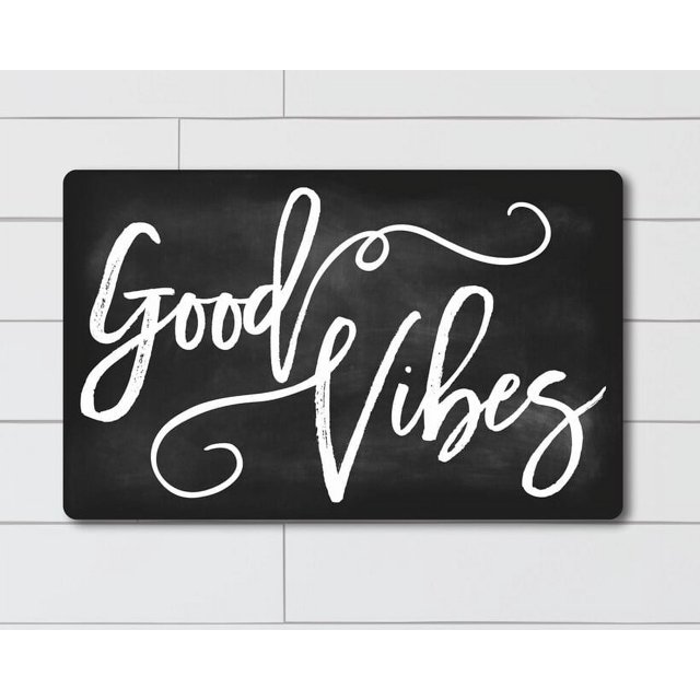 Letrero de metal con frase edificante "Good Vibes", regalo de inauguración de la casa, decoración de pared, decoración del hogar, regalo para ella, impresión de cita, póster con cita, regalo de boda,