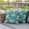 thumbnail image 2 of Outdoor Waterproof Pillow Covers Summer Marine Life Starfish Decorative Throw Pillow Protectors,Pillowcase Cushion Cases for Patio Sofa Garden Couch,18x18in,Pack of 2, 2 of 14
