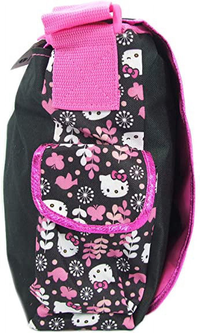 Hello kitty School Messenger Bag (Size 14", Black)