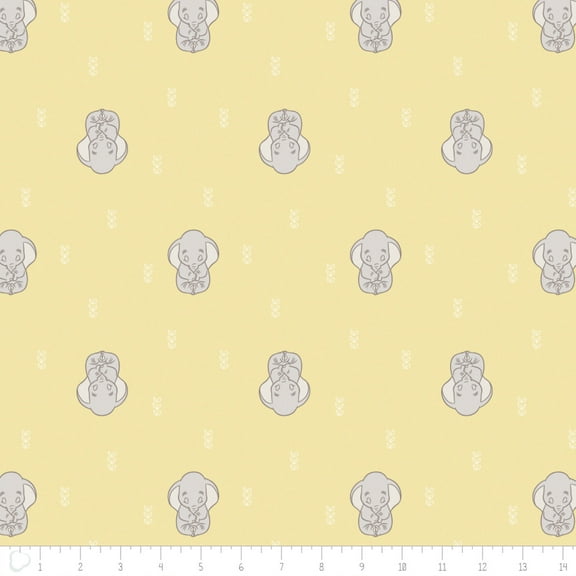 Disney Dumbo Dreaming in Lemonade 100% Cotton Fabric Sold by the Yard