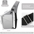 thumbnail image 4 of Sling Bag AntiTheft Crossbody Bag for Women Men Sling Backpack Multipurpose Travel Essentials Hiking Chest Bag Daypack Gray, 4 of 5