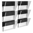 thumbnail image 1 of Storex Magnetic Wall Pocket, Letter Size, Clear, 6-Pack, 1 of 3
