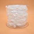 thumbnail image 1 of Cinta de Chiffon con Cuentas de Perlas Artificiales 10 m Blanca, 1 of 7