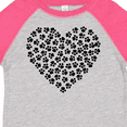 thumbnail image 4 of Inktastic Heart Made Of Paws, Dog Paws, Puppy Paws - Black Boys or Girls Toddler T-Shirt, 4 of 5