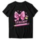 thumbnail image 4 of Xuyuer Women Graphic Print Round Neck Short Sleeve T-Shirt, Summer T-Shirt For School Season, 4 of 5