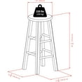 thumbnail image 3 of Ivy Bar Stool, 29", Rustic Gray Finish, 3 of 8