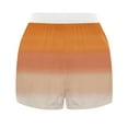 thumbnail image 3 of Women's Pajamas Shorts Summer Striped Elastic Waist Button High Waist Slim Pajamas Shorts, 3 of 5