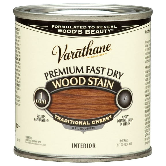 Rust-Oleum 262027 Traditional Cherry Varathane Premium Fast Dry Wood Stain, 2 Pint Can Pack of 4