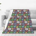 thumbnail image 4 of Salouo Daisies Flowers Print Bed Blankets,Flannel Blanket Comfortable Air Conditioning Blanket Lightweight Blanket for Sofa Bed Travel & Couch -50"x40", 4 of 8