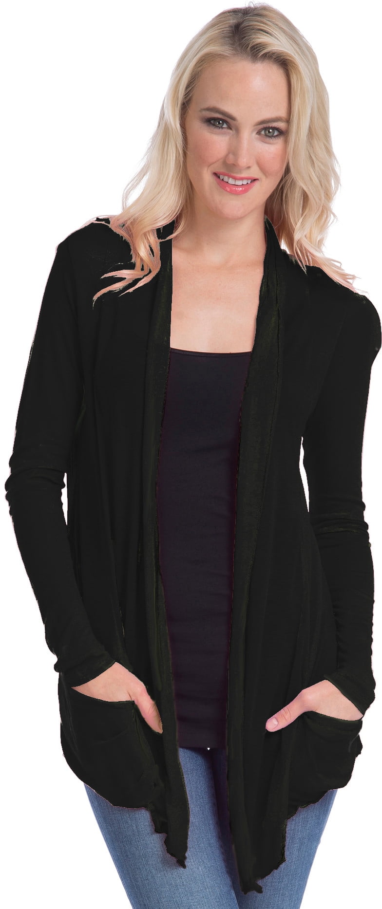 Semisheer Cardigan Coverup with Pockets