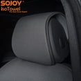 thumbnail image 3 of Sojoy Black, Microfiber, All-Weather, Non-Slip, Front Driver Seat Covers, 3 of 7