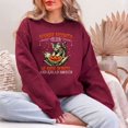 thumbnail image 2 of Spooky Biscuits Club Cat Graphic Crewneck Cat Lovers Fleece Sweatshirt, 2 of 6