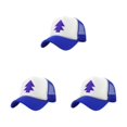 thumbnail image 2 of relayinert Fashionable Baseball Cap For Sun Protection Adjustable Trucker Baseball Caps As Shown 3Set, 2 of 6