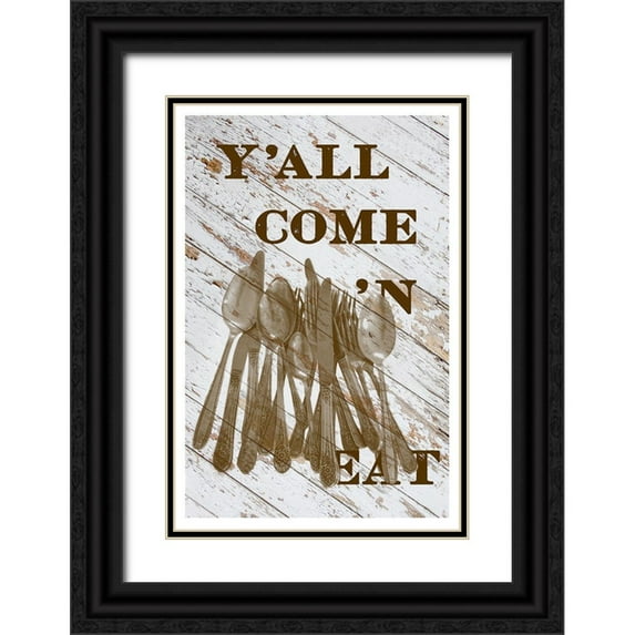 Murdock, Ramona 17x24 Black Ornate Wood Framed with Double Matting Museum Art Print Titled - Yall Come N