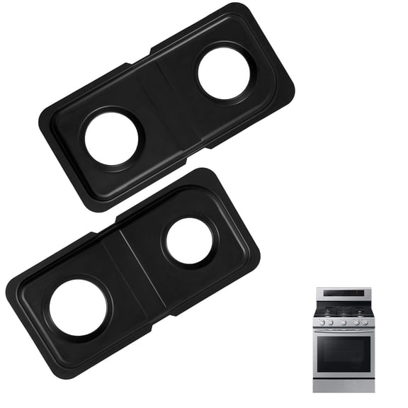 Drip Pans Cooktop for GE Spectra XL44 Gas Stove GE Oven Parts WB34K10009 WB34K10010 Rectangle Range Cooktop Drip Bowls for GE Gas Stove Drip Pans Oven Replacement Parts