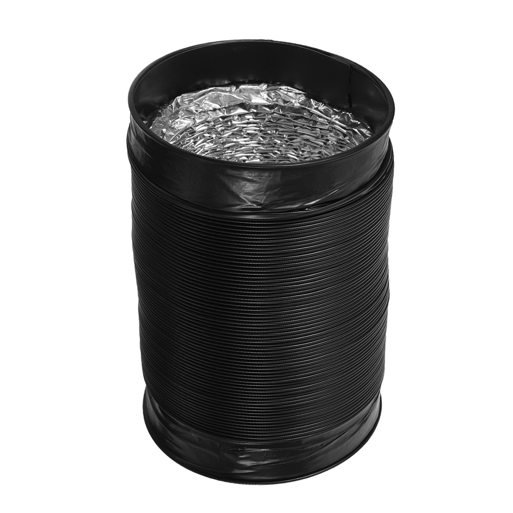 FOMIYES Heavy Duty Flexible Aluminum Dryer Vent Hose, Thickened Design, Black, Easy to Install and