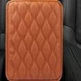 thumbnail image 3 of maskred Car Armrest Waterproof Pad Center Console Seat Box Mat Cushion Scratch-Resistant Leather Universal Guard Auto Interior Accessory Brown, 3 of 6