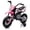 Pink, variant on 12V Kids Motorcycle for Ages 3-6, 3.1mph Top Speed, Training Wheels, Spring Suspension, Music, Black