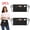 Black, variant on HonorHut 2 Pack Half Waist Server Aprons with 3 Pockets Long Waist Strap Pinafore Waterproof Soft Apron for Servers Waiter Waitress Red