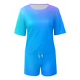 thumbnail image 5 of Gerichy Girls Summer Outfits, Summer Girls Thin Suit Sweet Solid Color Two Piece Set Cute Fly Sleeve Top Ruffled Top Shorts, 5 of 6