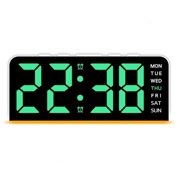 6in Display LED Clock Digital Alarm Clocks With Bottom Lighting Fashionable