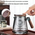 thumbnail image 4 of 800ml Teapot Water Separation Glass Glass Teapot Wooden Handle Heat-Resistant Precise Pouring Tea Kettle Easy to Clean Tea Pot for Loose Tea Brewing, 4 of 7