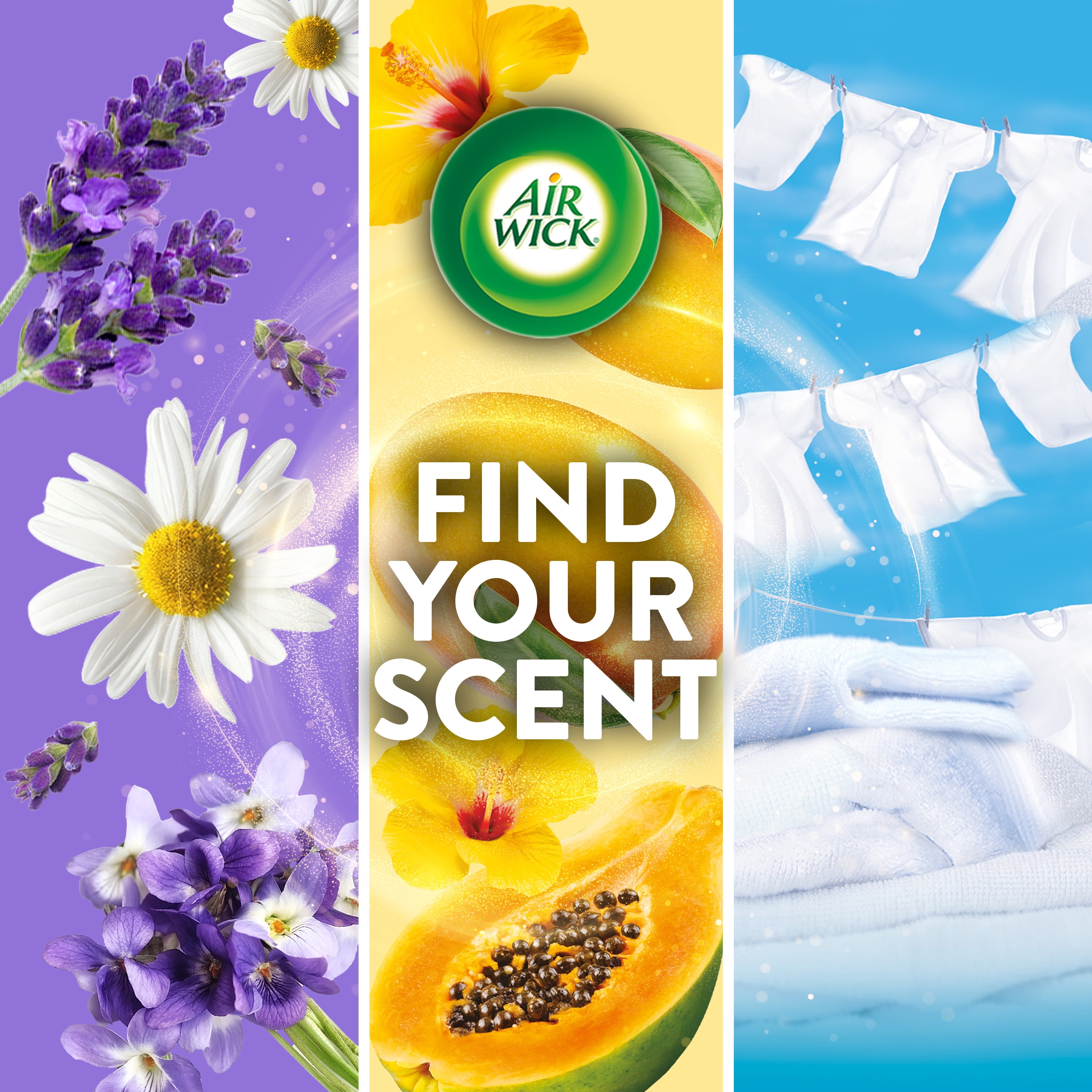 (2 pack) Air Wick Plug-in Scented Oil Warmer Air Freshener Starter Kit, Fresh Linen, 2 Piece Set