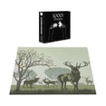 thumbnail image 4 of Ambesonne Green Jigsaw Puzzle Durable Cardboard, Deer and Nature Park, 1000 pcs, Green, 4 of 6