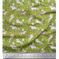 thumbnail image 1 of Soimoi Poly Georgette Fabric Dot,Star & Unicorn Animal Fabric Prints By Yard 52 Inch Wide, 1 of 1