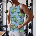 thumbnail image 5 of Pofeuu Crocodile Riding Skateboard Print Men's Workout Tank Tops Sleeveless Muscle Gym Shirt Quick Dry-3X-Large, 5 of 7