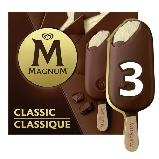 Barre de crème glacée crème glacée au chocolat au lait faite avec des gousses de vanille Magnum Classique 100 ml Crème glacée
