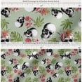 thumbnail image 2 of Soimoi Cotton Cambric Fabric Monstera Leaves,Floral & Horror Skull Halloween Print Fabric by Yard 56 Inch Wide, 2 of 7