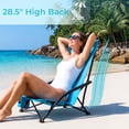 thumbnail image 5 of TLSUNNY 2 Pack Portable Folding Camping Chair, W/Storage Pocket & Carrying Bag, Mesh Breathable Back, Backpack Chair for Hiking Fishing Picnics Beach, 350 LBS, 5 of 11