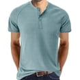 thumbnail image 1 of H Camisa Henley Raglán De Manga Corta Para Hombre,, 1 of 2