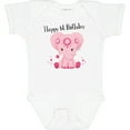 thumbnail image 3 of Inktastic Aditi 1st Birthday Elephant Pink Cute Boys or Girls Baby Bodysuit, 3 of 5