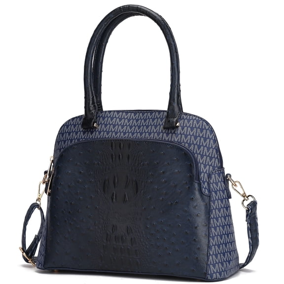 MKF Collection Fiona Crocodile Women Tote Bag, Handbag Purse by Mia K - Navy Blue