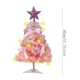 thumbnail image 3 of Xihbxyly Mini Árbol de Navidad con Luces Led, Adornos y Cintas de Colores, Ideal para Escritorios y Espacios Pequeños, Ideal para Navidad, con Accesorios., 3 of 6