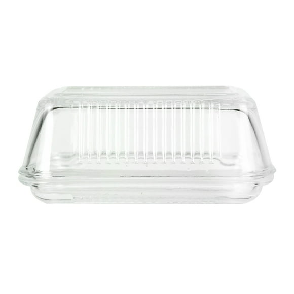 1pc Dining Room Glass Plate Household Cheese Storage Holder Dessert Plate