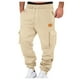 thumbnail image 1 of Pantalones cargo rectos para hombre: cintura ajustable, múltiples bolsillos, tejido elástico. Pantalones duraderos para actividades al aire libre., 1 of 8
