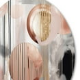 thumbnail image 4 of Designart "Modern Art Pink Stripes and Lines II" Modern Shapes Transitional Metal Round Art Print, 4 of 5