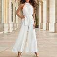 thumbnail image 2 of Daolelai Women's Solid Color Halter Sleeveless Pleated Jumpsuit, 2 of 6