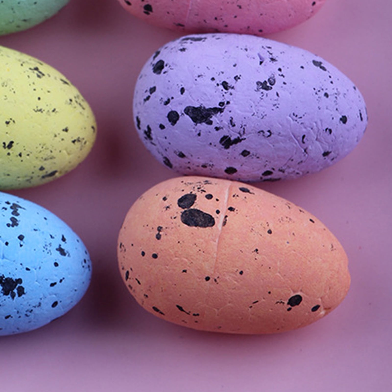AYYUFE 50Pcs Colorful Mini Easter Egg DIY Crafts Projects Home Decoration Small Spotted Simulated Pigeon Egg Ornament Kit Festival Gift