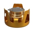 thumbnail image 1 of Réchaud à Alcool en Laiton Réglable avec Couvercle en Alliage d'Aluminium pour Camping en Plein Air Randonnée Cuisine Portable, 1 of 12