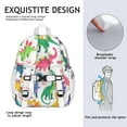 thumbnail image 5 of Cute Dinosaur Pattern Backpack for School,Cute School Bag,Schoolbag with Adjustable Shoulder Straps & Padded Back,15"x11.42"x5.5", 5 of 6
